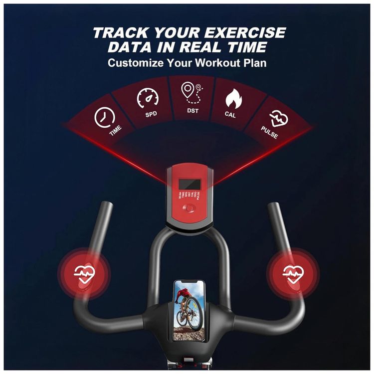 Bicicleta-de-Exercicio-Profissional-com-Monitor-de-Pulso-Imagem-1