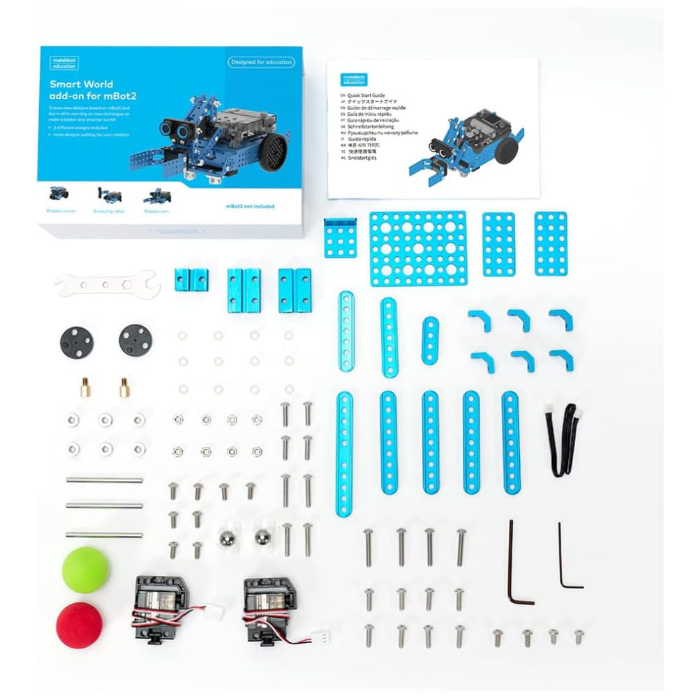 Encontraproduto.com.br - Kit de Expansão 3 em 1 Makeblock Smart World para o Brinquedo Robô Programável Carro mBot2