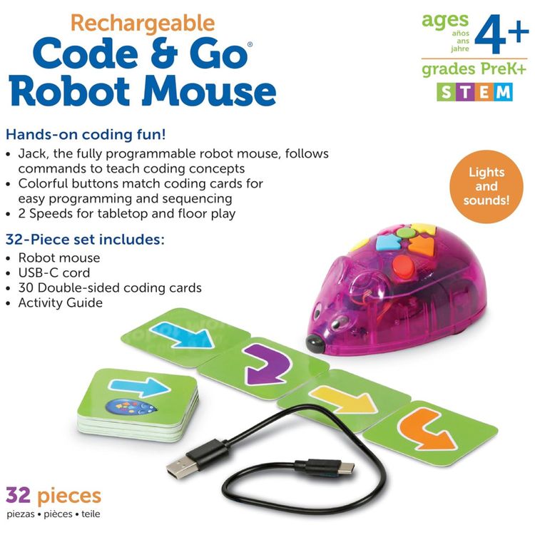 Learning-Resources--Robo-Rato-Programavel-Recarregavel---Imagem-5