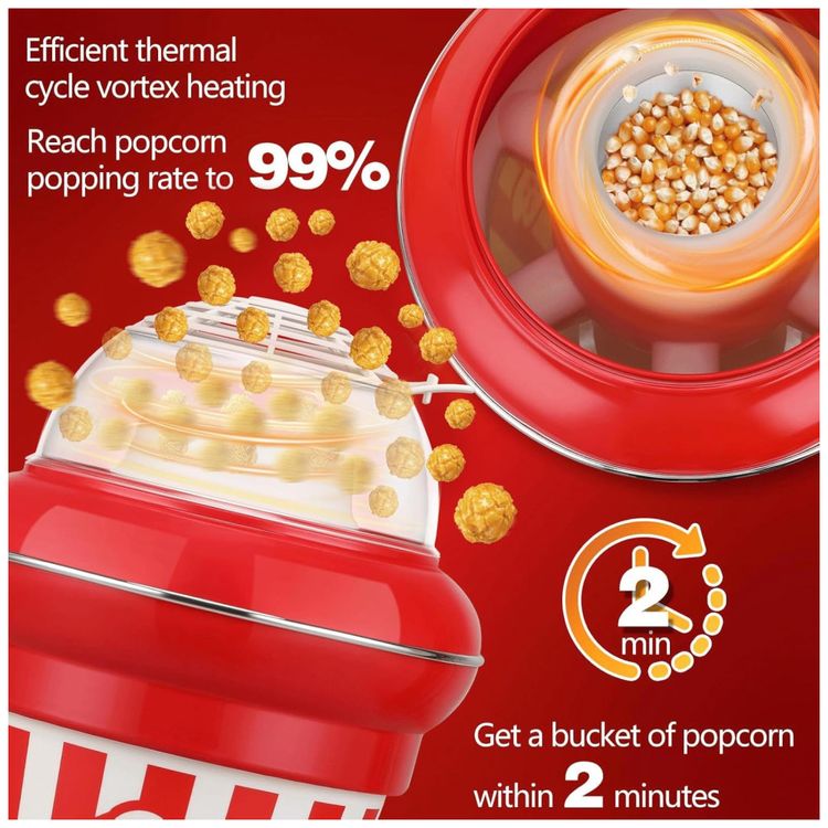 Pipoqueira-MAISON-HUIS-1100W-Air-Popper-com-Duplos-Baldes-Imagem-1
