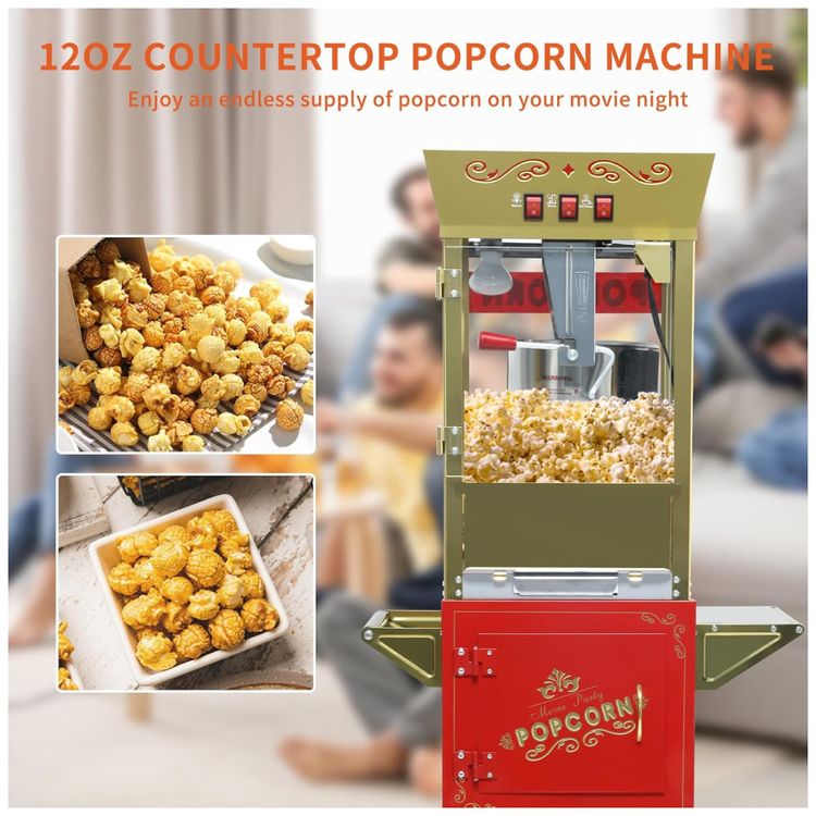 Pipoqueira-340g-com-Carrinho-Vintage-Aco-Inox-Deck-Imagem-1