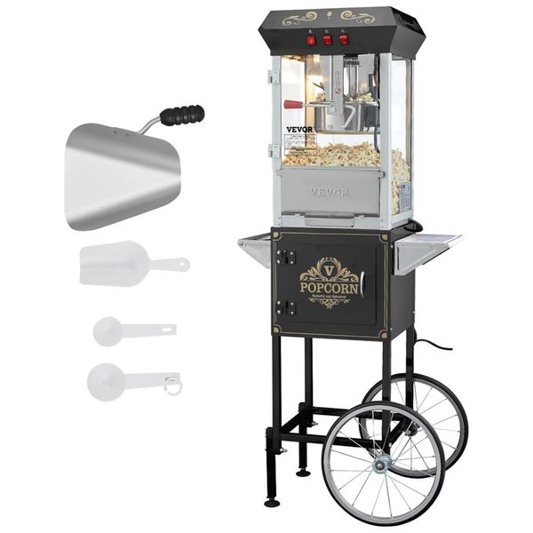 Pipoqueira-VEVOR-com-Carrinho-850W-8-Oz-Faz-48-Copos-Imagem-0