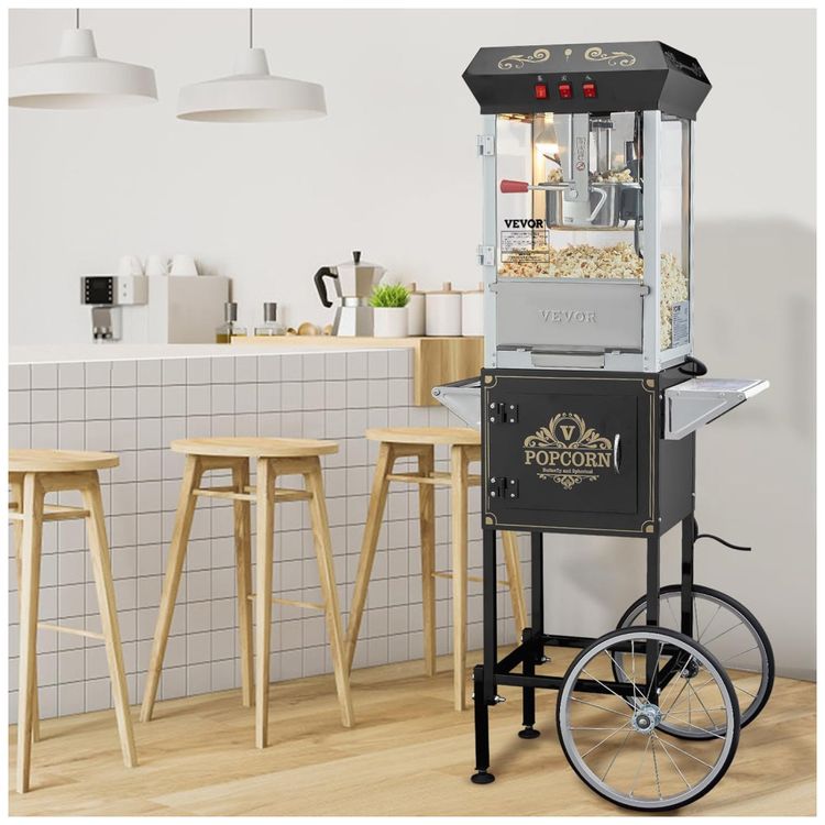 Pipoqueira-VEVOR-com-Carrinho-850W-8-Oz-Faz-48-Copos-Imagem-7