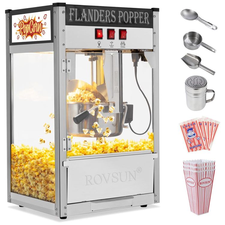 Maquina-de-Pipoca-ROVSUN-com-Capacidade-para-450ml-Produz-Imagem-0