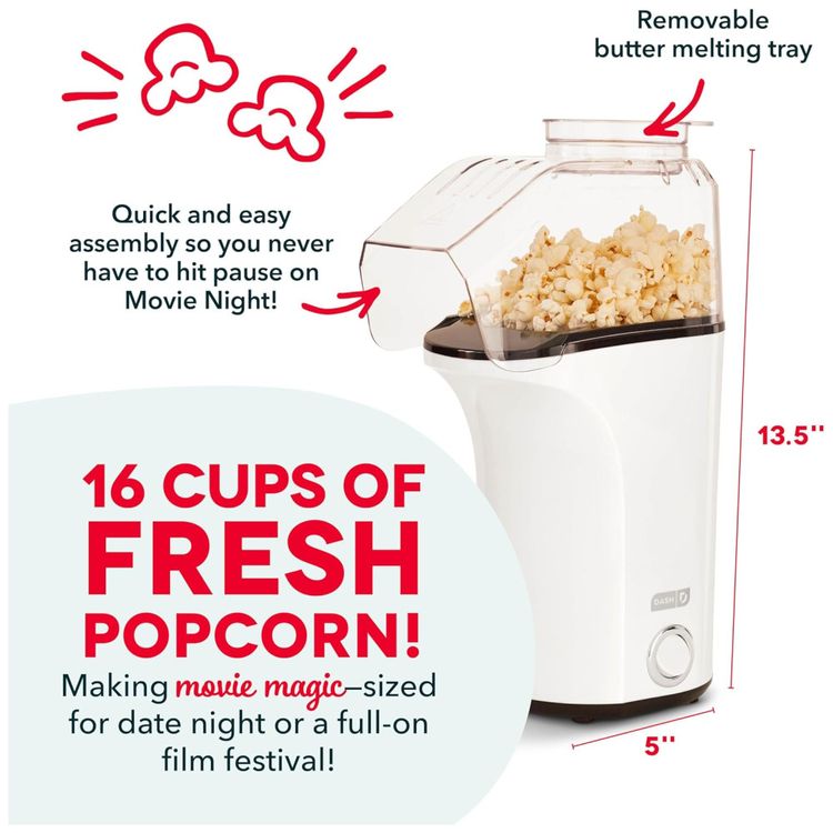 Pipoqueira-DASH-Hot-Air-Popcorn-Popper-com-Copo-Medidor-Imagem-3