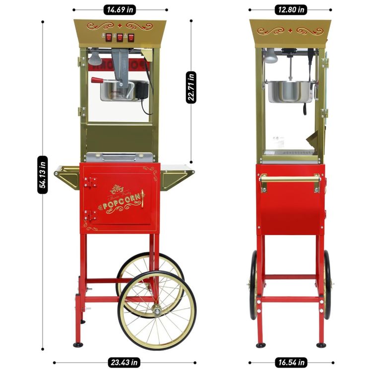 Pipoqueira-de-340g-com-Carrinho-Vintage-Popcorn-Maker-com-Imagem-1