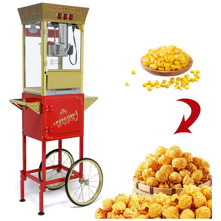 Pipoqueira-de-340g-com-Carrinho-Vintage-Popcorn-Maker-com-Imagem-2