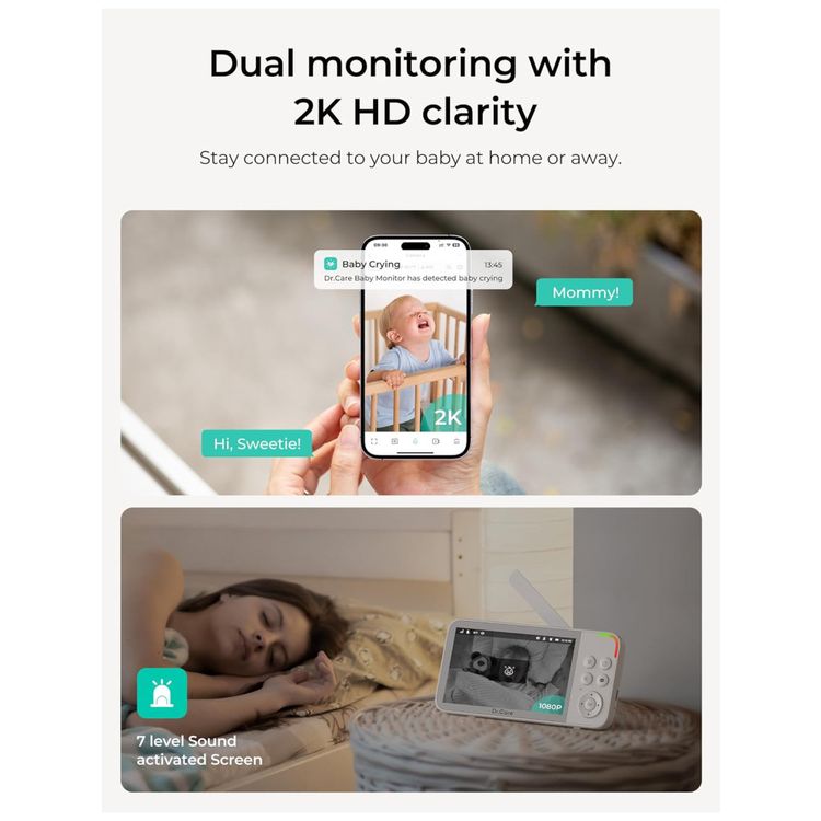 Baba-Eletronica-de-Bebe-Inteligente-VistaView-com-2-Cameras-Imagem-1