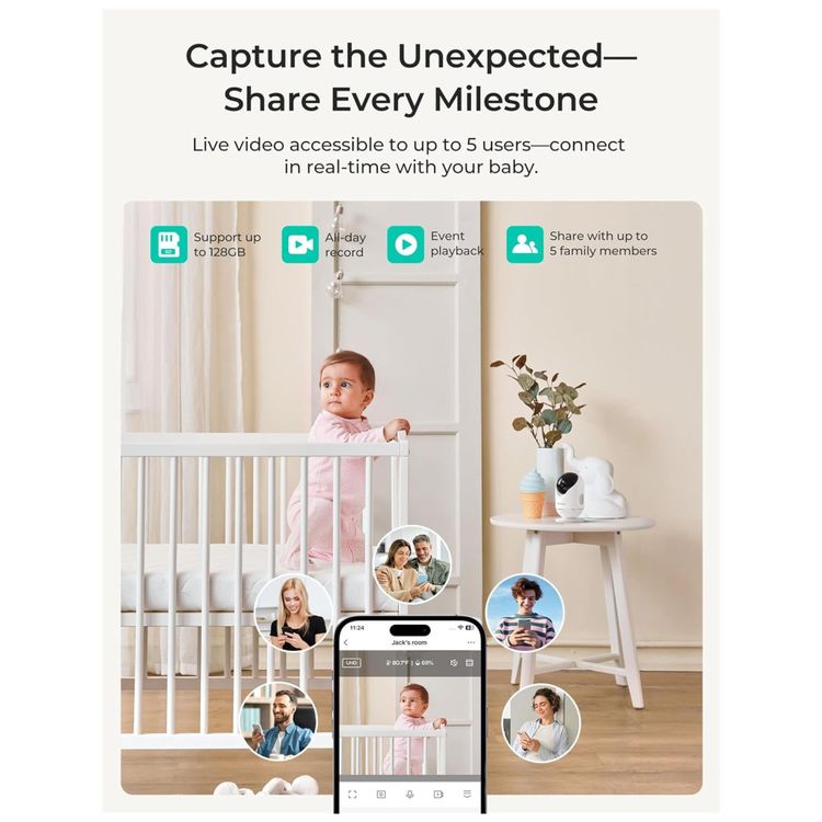 Baba-Eletronica-de-Bebe-Inteligente-VistaView-com-2-Cameras-Imagem-4