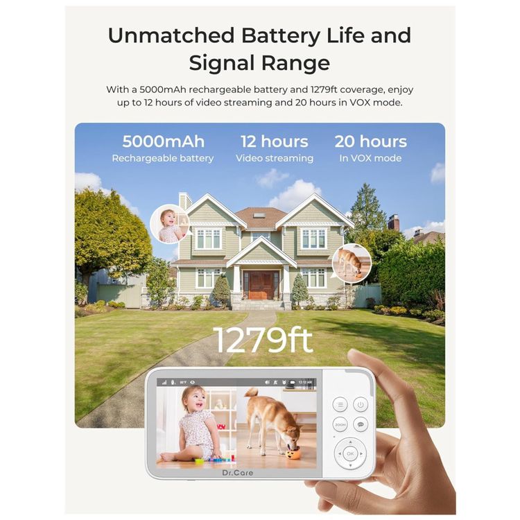 Baba-Eletronica-de-Bebe-Inteligente-VistaView-com-2-Cameras-Imagem-6