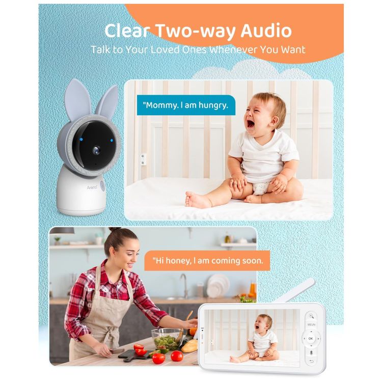 Baba-Eletronica-Domestica-Arenti-Baby-Monitor-de-Bebe-com-Imagem-8