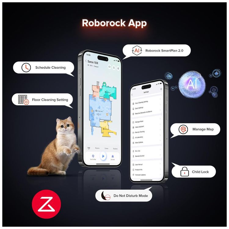 Robo-de-Limpeza-Roborock-Saros-10R-Potencia-de-Succao-Imagem-8