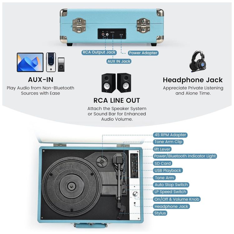 Toca-discos-Hododou-Vinyl-Record-Player-Portatil-com-Imagem-3