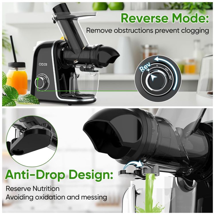 Espremedor-de-Frutas-COZII-Cold-Press-Motor-Silencioso-Imagem-4
