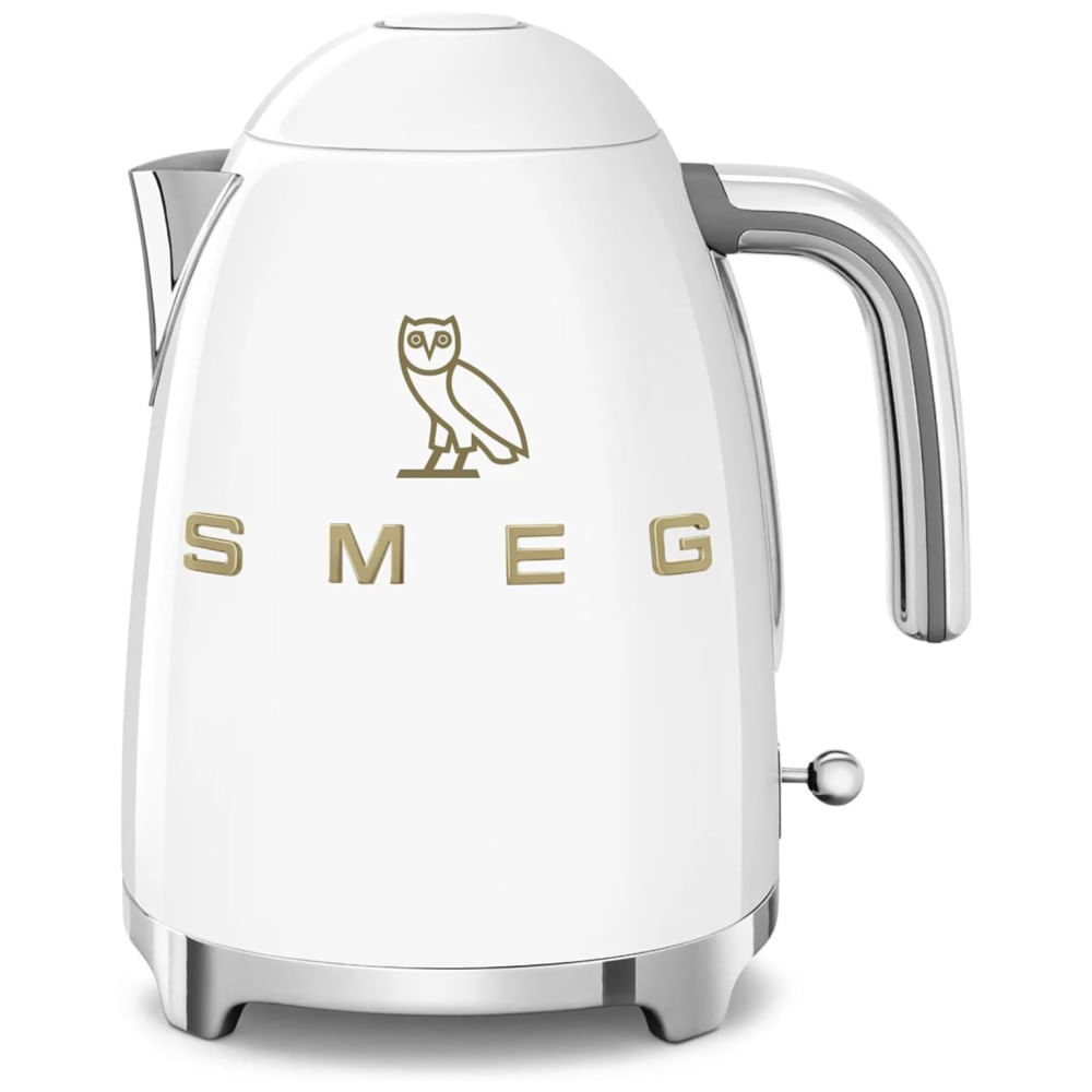 Chaleira Elétrica Smeg x OVO 1.7L, Coleção OVO, Chaleira SMEG 50s Retro Style 7 Copos Branca