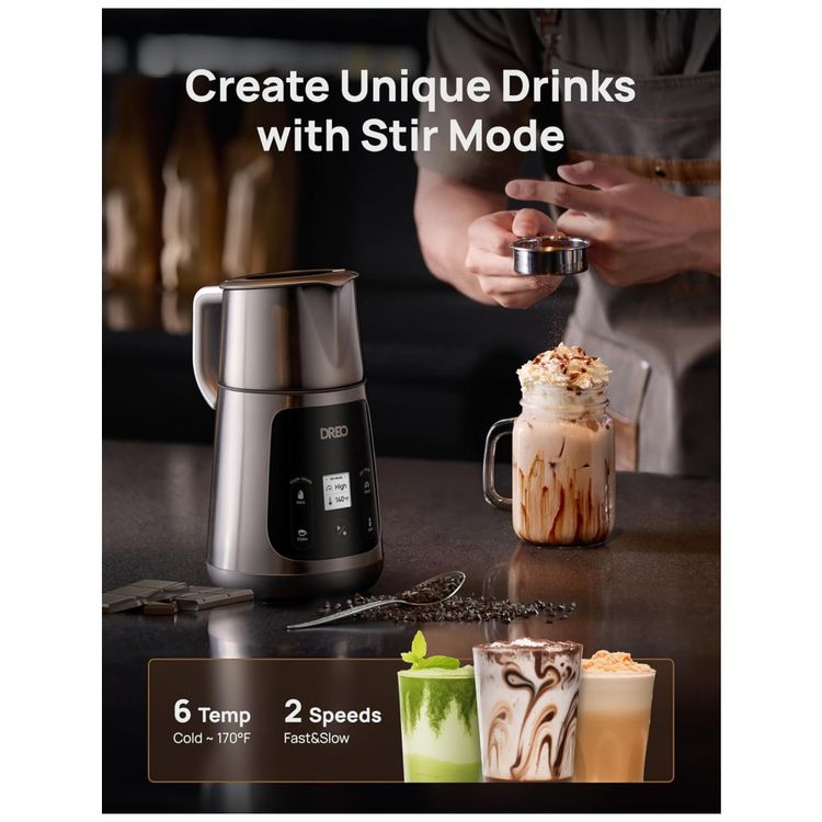 Dreo-BaristaMaker-Espumador-de-leite--30-Bebidas-Espuma-Imagem-5