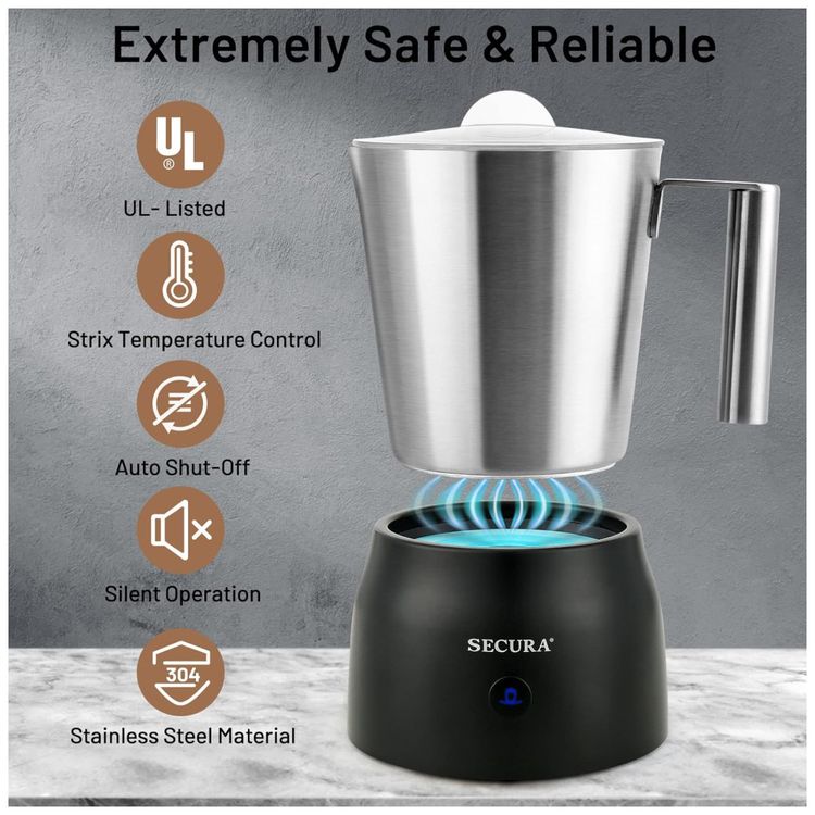 Espumador-de-Leite-e-Vaporizador-Secura-500ml-em-Inox-Imagem-4