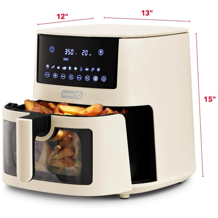 Fritadeira-Digital-de-Ar-DASH-7-Litros-Clear-View-Cream-Imagem-6