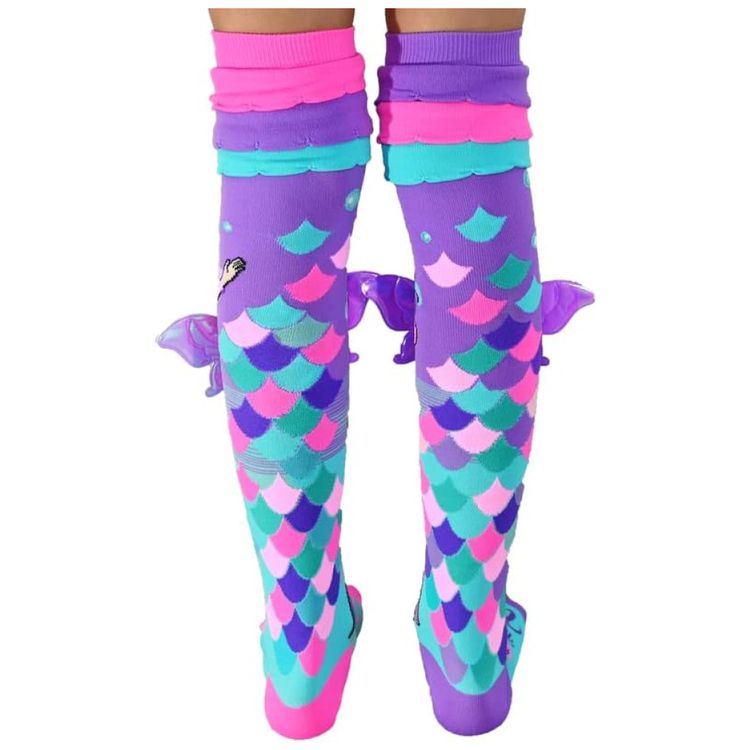 Meias-Mermaid-Vibes-Meias-Fofas-ate-o-Joelho-com-Babados-e-Imagem-1