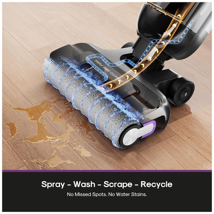 Aspirador-e-Mopa-Sem-Fio-Eureka-RapdiWash-730-Roxo-Molhado-Imagem-3