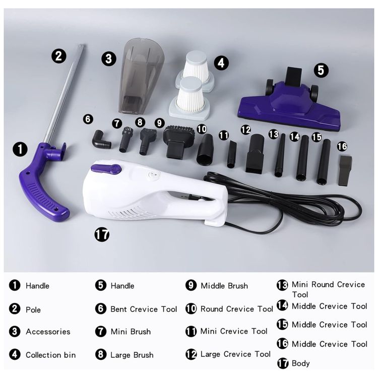 Aspirador-de-Po-com-Fio-Intercleaner--Potencia-de-Succao-de-Imagem-5