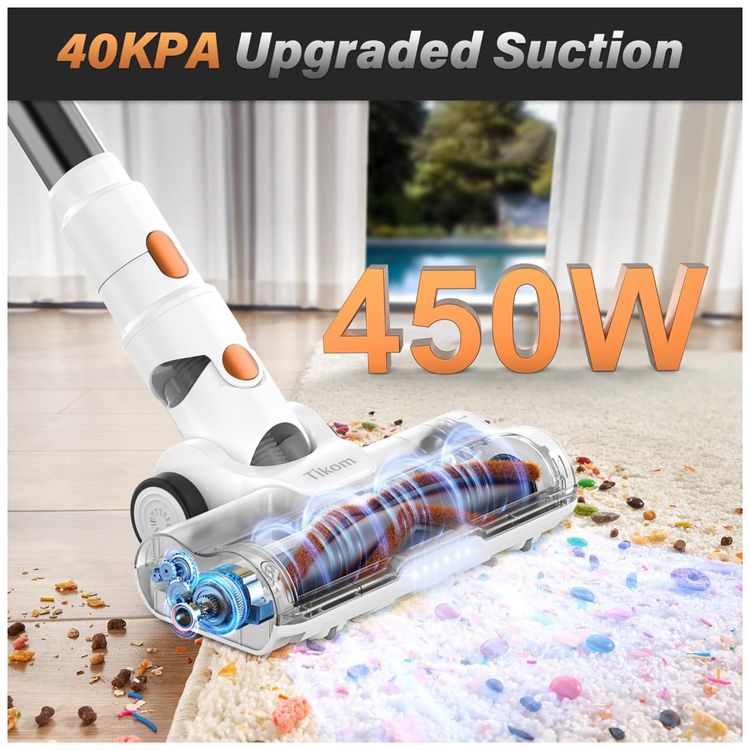 Aspirador-de-Po-Sem-Fio-Tikom-V500-para-Casa-40-kPa-450W-Imagem-1