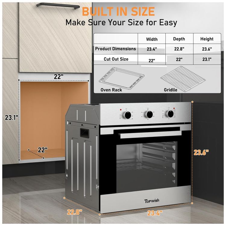 Forno-de-Parede-60cm-TOPWISH-65-Litros-Eletrico-Embutido-Imagem-4