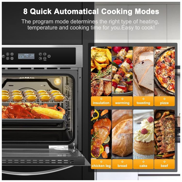 Forno-Eletrico-de-Parede-AMZCHEF-com-Conveccao-11-Funcoes-Imagem-2