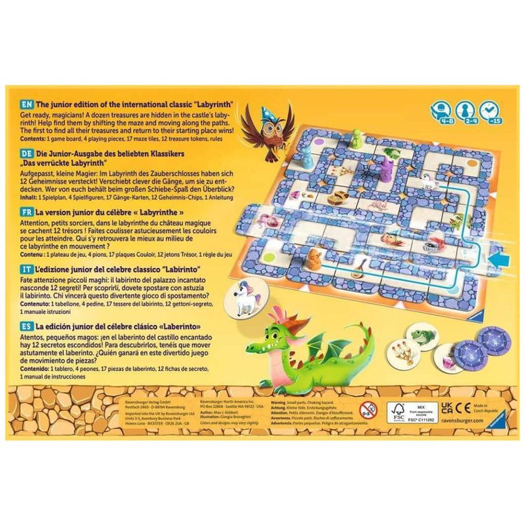 Jogo-de-Tabuleiro-Ravensburger-Junior-Labirinto--Corrida-Imagem-2