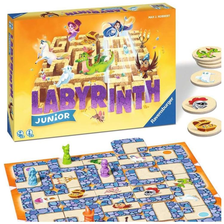 Jogo-de-Tabuleiro-Ravensburger-Junior-Labirinto--Corrida-Imagem-4
