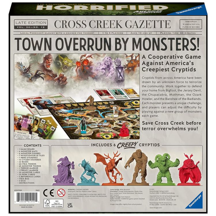 Jogo-de-Tabuleiro-Estrategico-Ravensburger-Horrified-Imagem-4