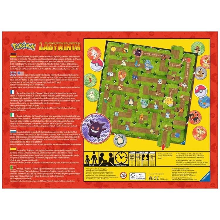 Jogo-de-Tabuleiro-Labirinto-Pokemon-da-Ravensburger---Imagem-2