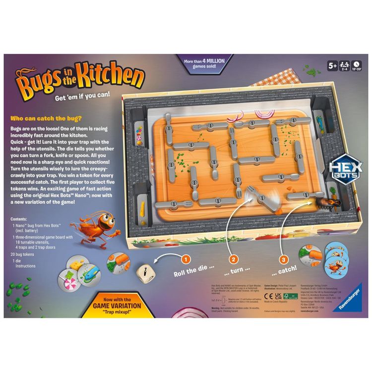 Jogo-de-Tabuleiro-Ravensburger-Bugs-na-Cozinha----Diversao-Imagem-2