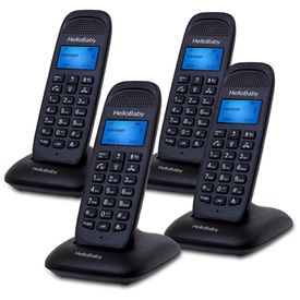 Telefone-sem-Fio-HelloBaby-DECT-6.0-com-4-Aparelhos-Imagem-0