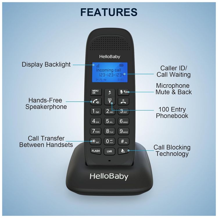 Telefone-sem-Fio-HelloBaby-DECT-6.0-com-4-Aparelhos-Imagem-8