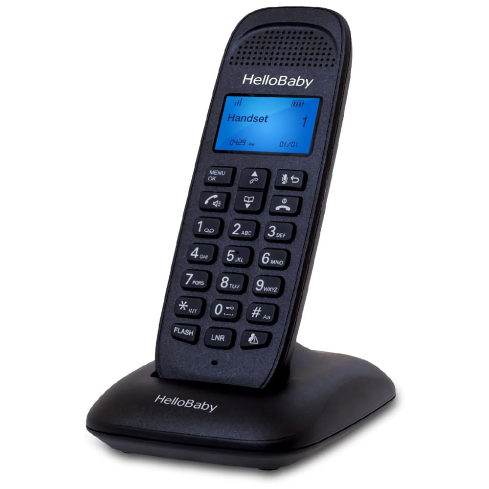 Telefone sem Fio HelloBaby DECT 6.0 para Residência com Identificador de Chamadas, Bloqueio de Chamadas, Viva-voz de Excelente Qualidade, Display