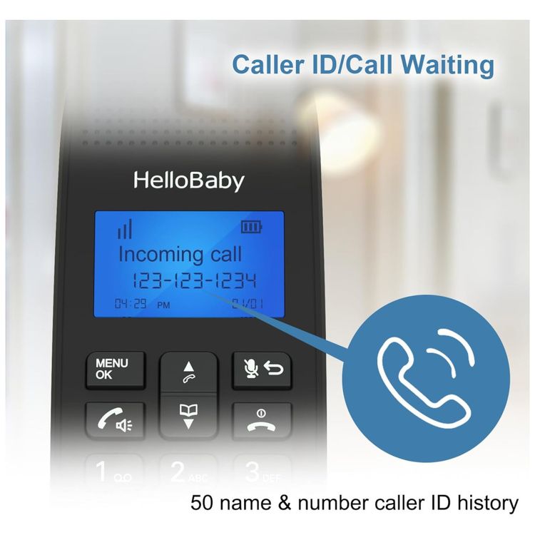 Telefone-sem-Fio-HelloBaby-DECT-6.0-para-Residencia-com-Imagem-7