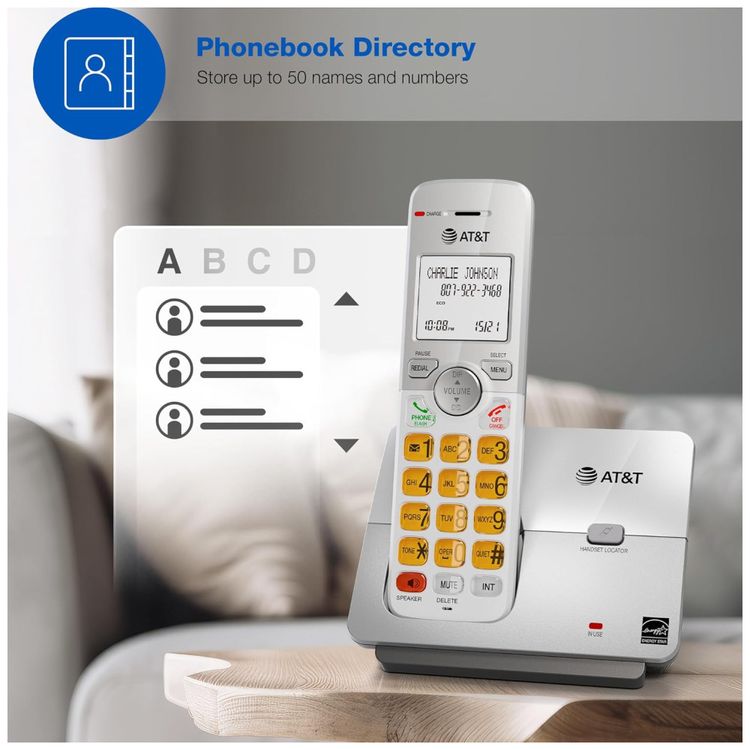Telefone-Residencial-Sem-Fio-AT-T-DECT-6.0-com-Display-LCD-Imagem-1
