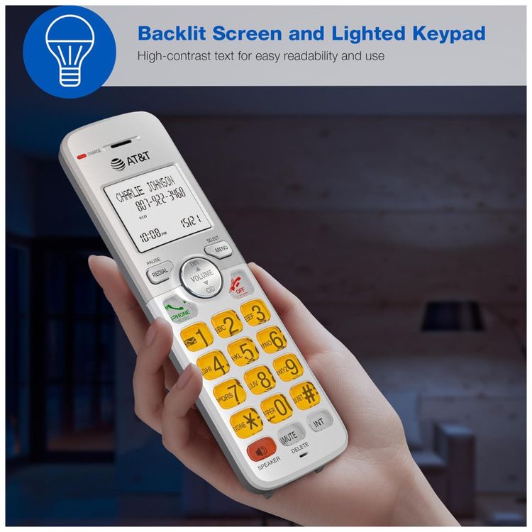 Telefone-Residencial-Sem-Fio-AT-T-DECT-6.0-com-Display-LCD-Imagem-2
