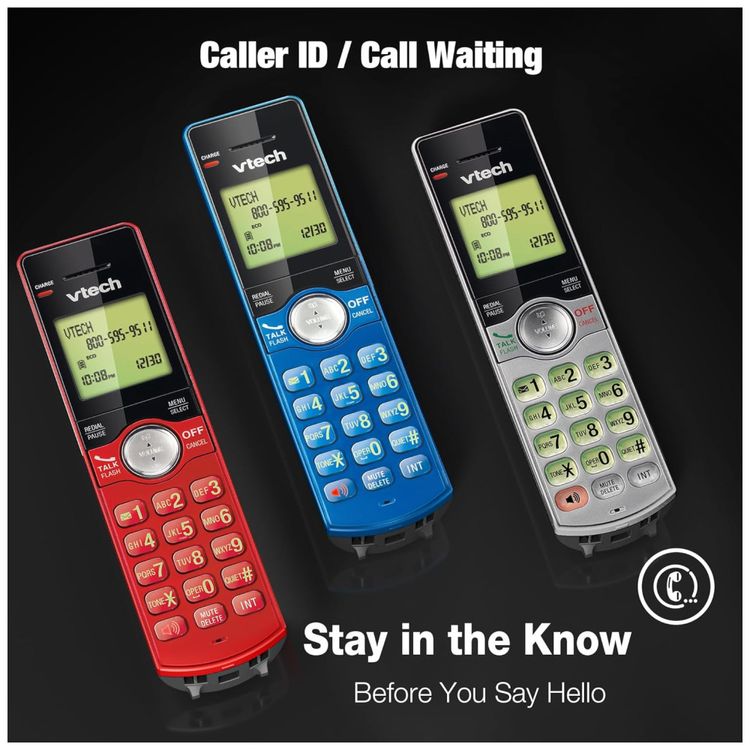 Telefone-sem-fio-VTech-com-3-ramais-para-casa-Imagem-2