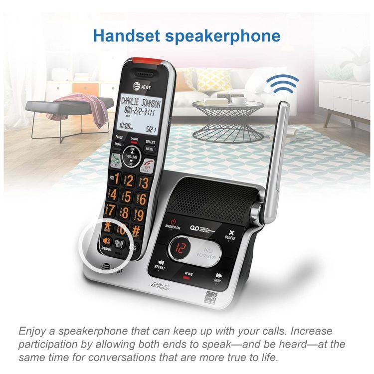Aprimorando--Aparelho-de-Telefone-sem-Fio-AT-T-BL102-DECT-Imagem-9