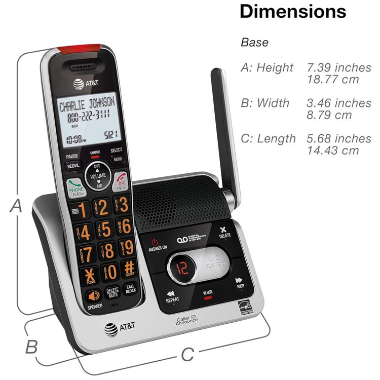 Aprimorando--Aparelho-de-Telefone-sem-Fio-AT-T-BL102-DECT-Imagem-10