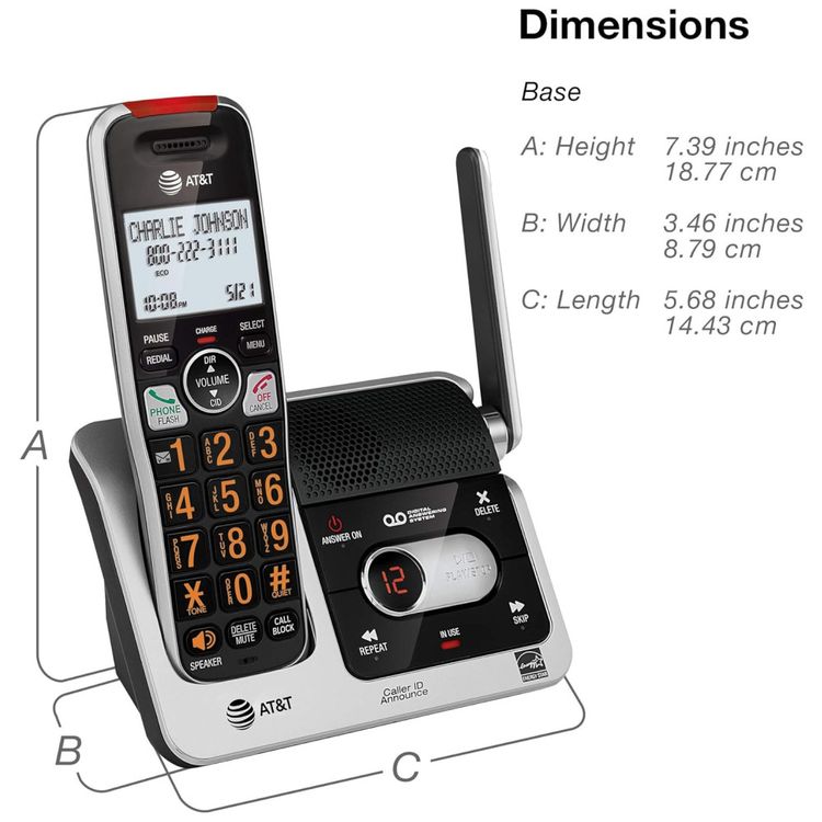 Telefone-Sem-Fio-AT-T-BL1022-DECT-6.0-com-2-Aparelhos-Imagem-10