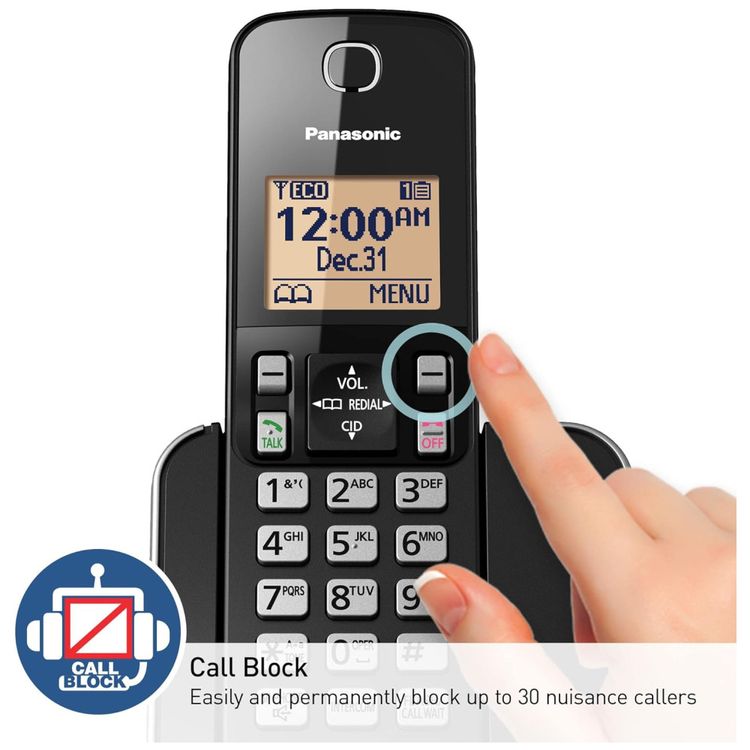 Telefone-Sem-Fio-Panasonic-com-Display-Ambar-Retroiluminado-Imagem-2