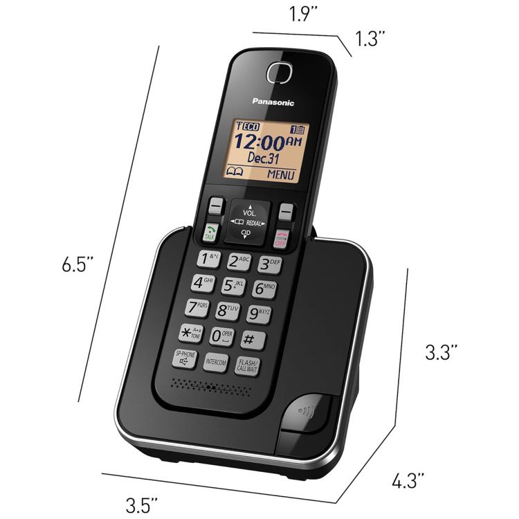 Telefone-Sem-Fio-Panasonic-com-Display-Ambar-Retroiluminado-Imagem-6