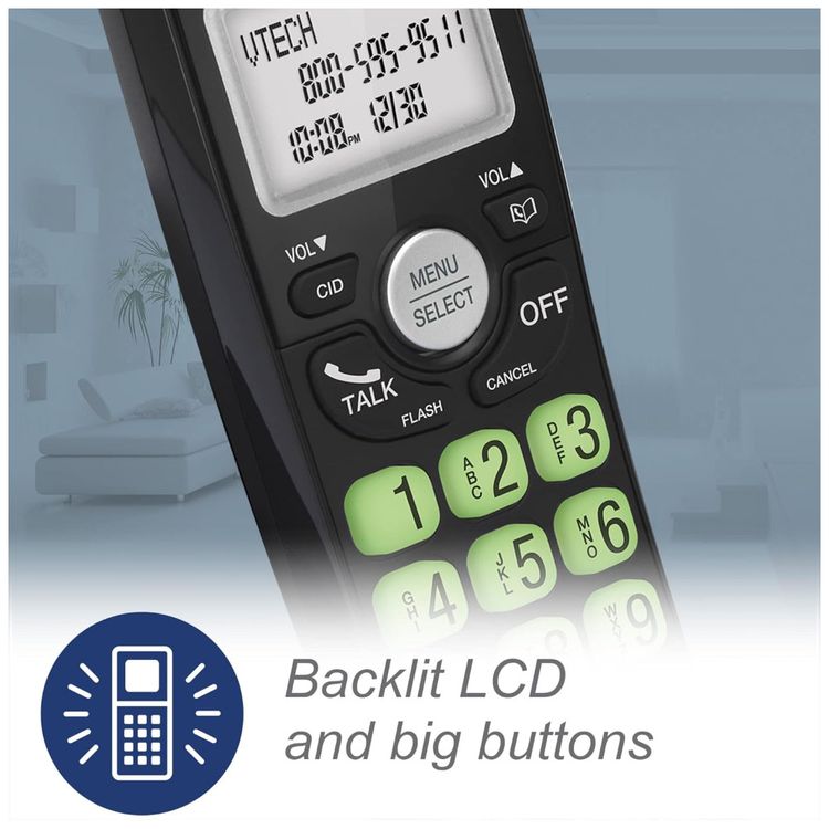 Telefone-sem-fio-VTech-VG13121-DECT-6.0-com-2-ramais-Imagem-5