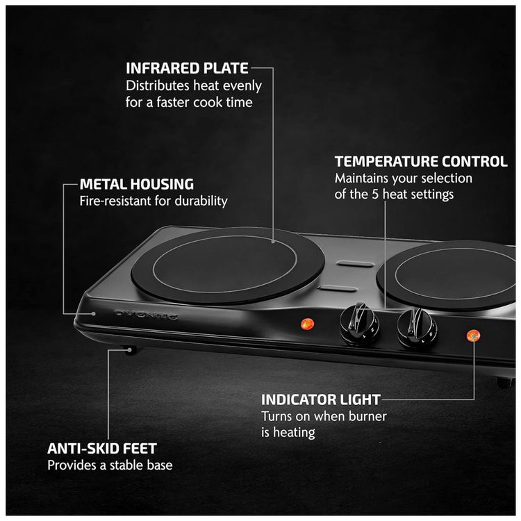 Cooktop-Duplo-Infravermelho-OVENTE-1700W-Placa-Eletrica-Imagem-1
