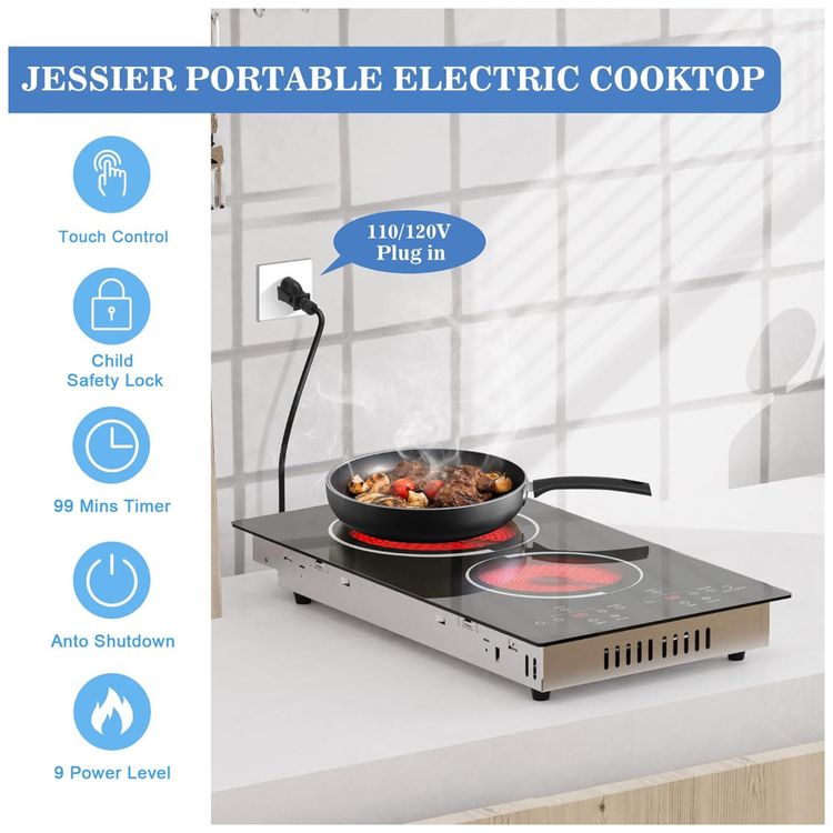 Cooktop-Eletrico-de-2-Bocas-Embutir-Touch-Control-Timer-Imagem-4