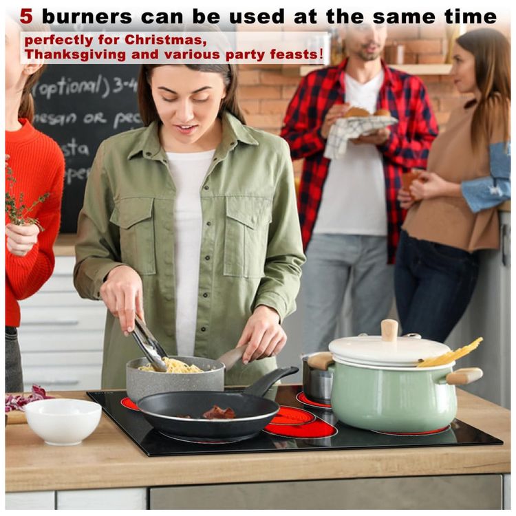 Cooktop-Eletrico-Noxton-76-cm-8400W-5-Bocas-Embutido-Imagem-1