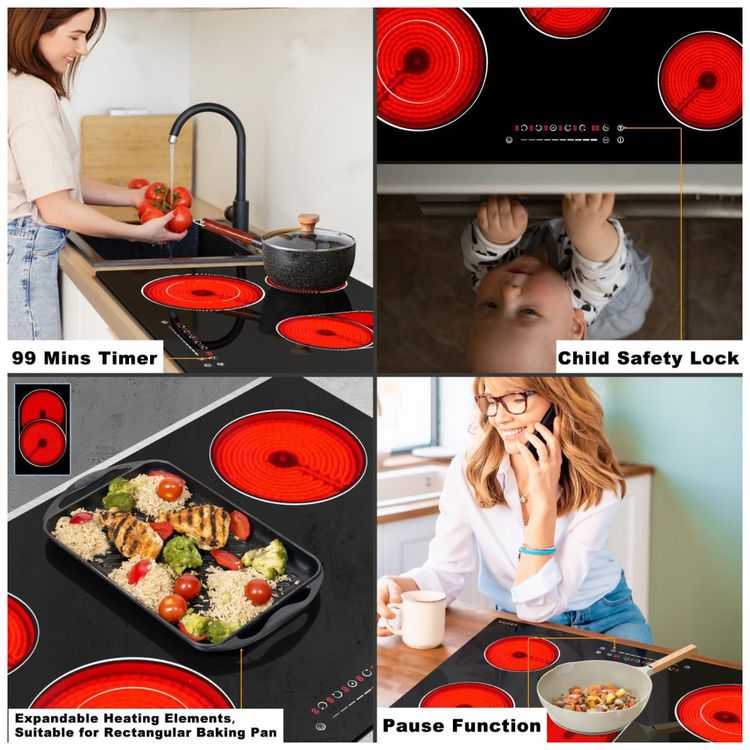 Cooktop-Eletrico-Noxton-76-cm-8400W-5-Bocas-Embutido-Imagem-2